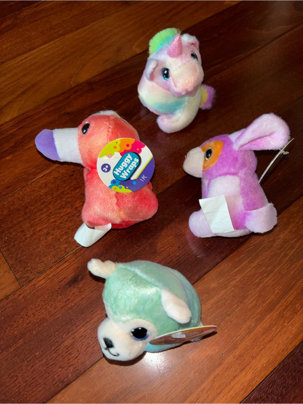 Huggy Wraps Plush Small Pets Assorted Colors - Soft Toy Set